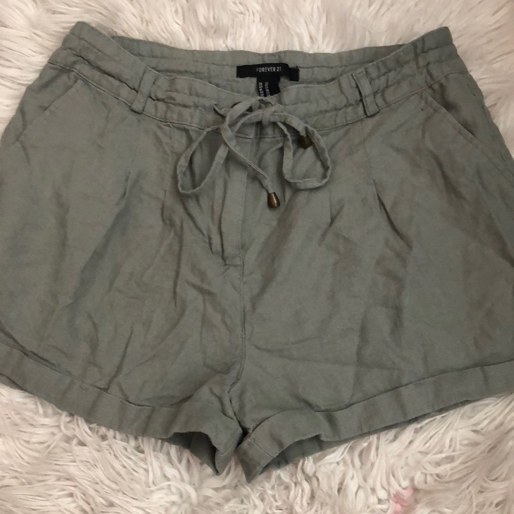 Olive forever 21 high waisted shorts